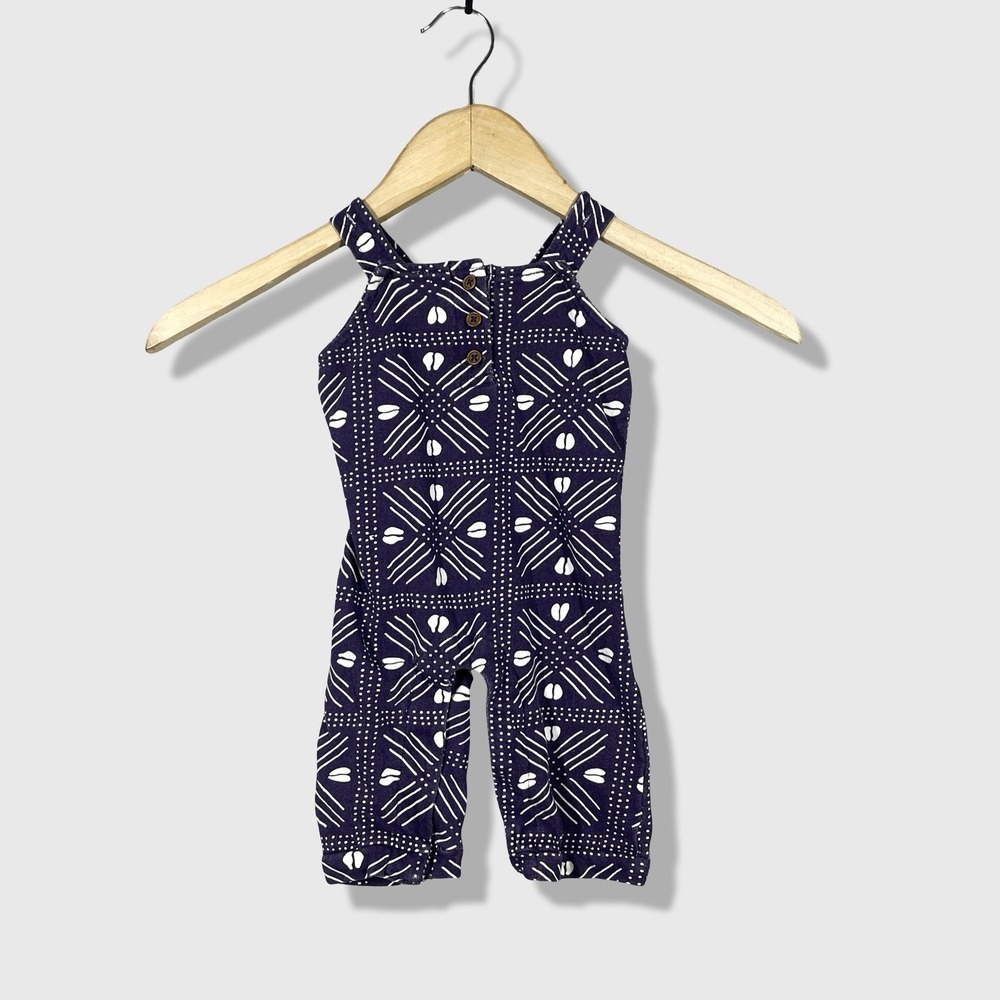 ade + ayo Jumpsuit Kids NB Purple Geometric Boho African Print‎ Romper